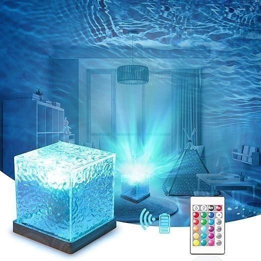 LumiGlow Rotating Water Ripple Night Light