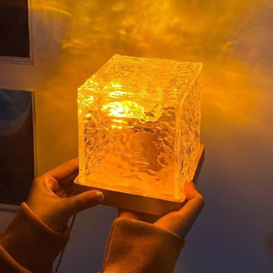 LumiGlow Rotating Water Ripple Night Light