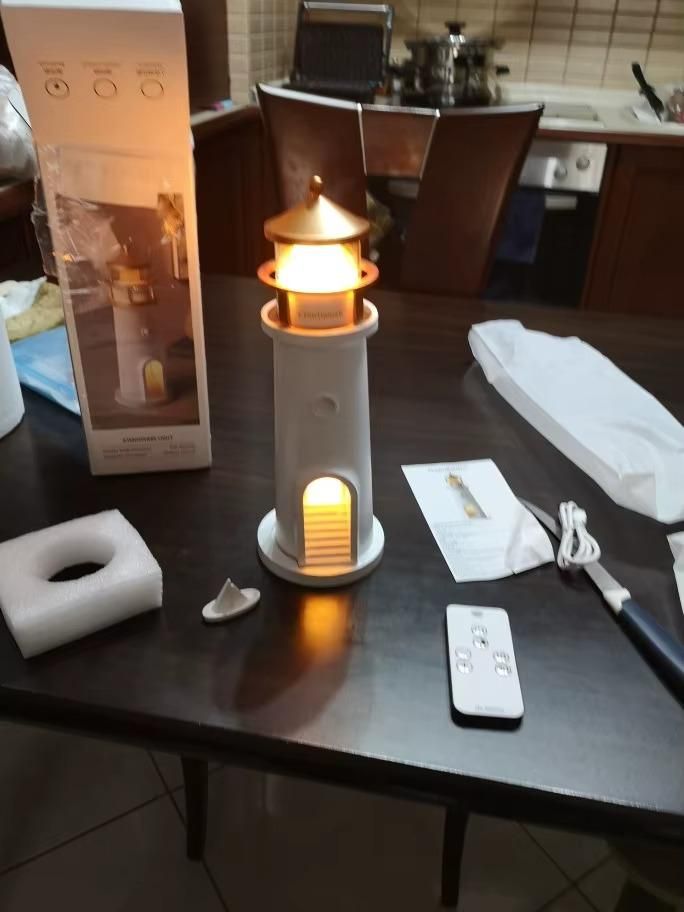 LunaGlow Moon Projection Lighthouse Lamp