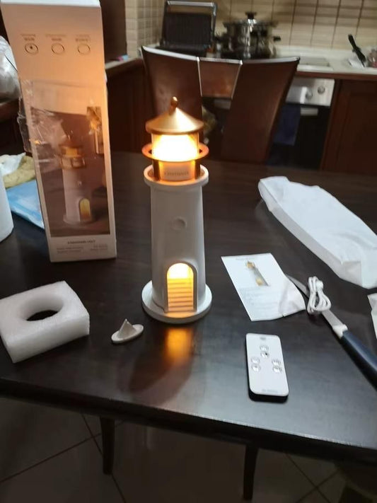 LunaGlow Moon Projection Lighthouse Lamp