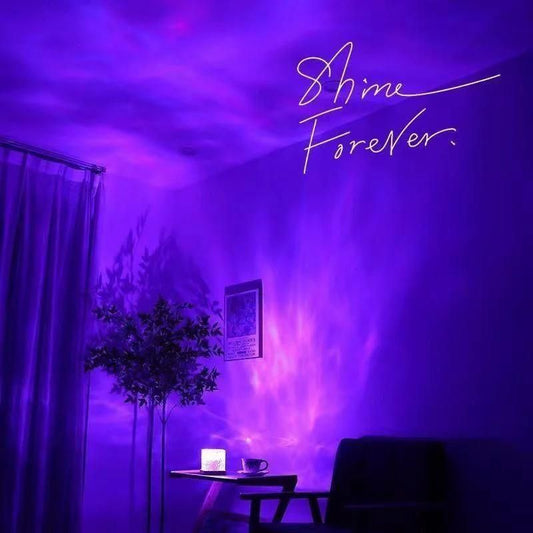 LumiGlow Rotating Water Ripple Night Light